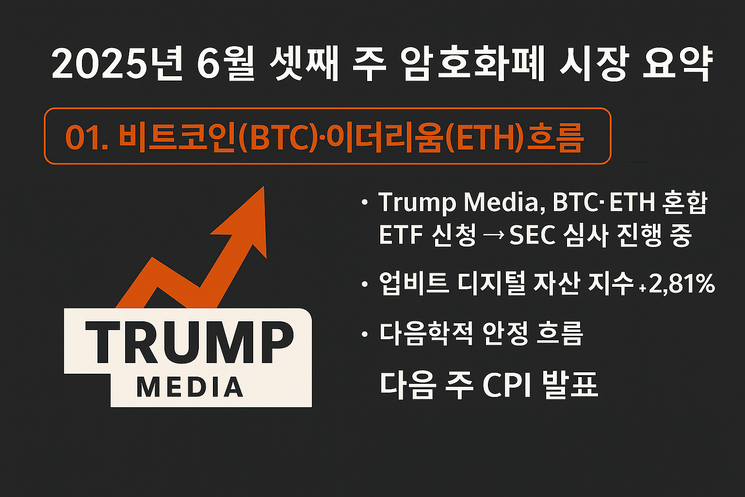 ETF 유입과 주간 흐름 요약 이미지