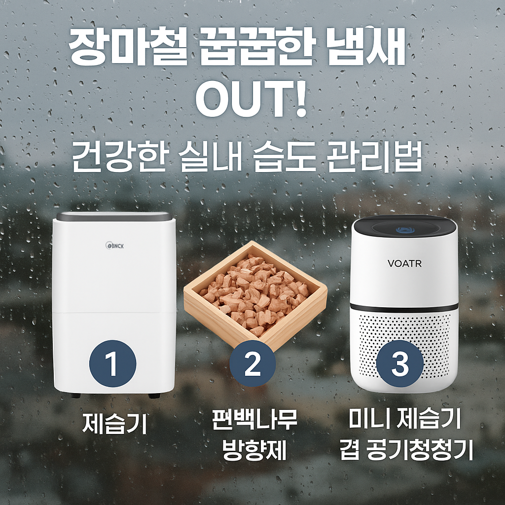 장마철 실내 습도 관리 핵심 아이템