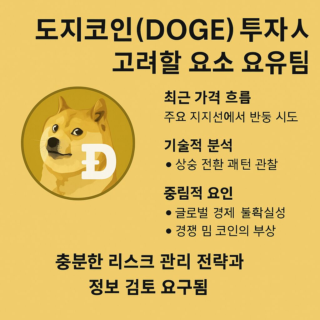 도지코인 핵심 정보 요약 이미지