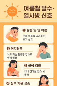 열사병 초기 신호 인포그래픽