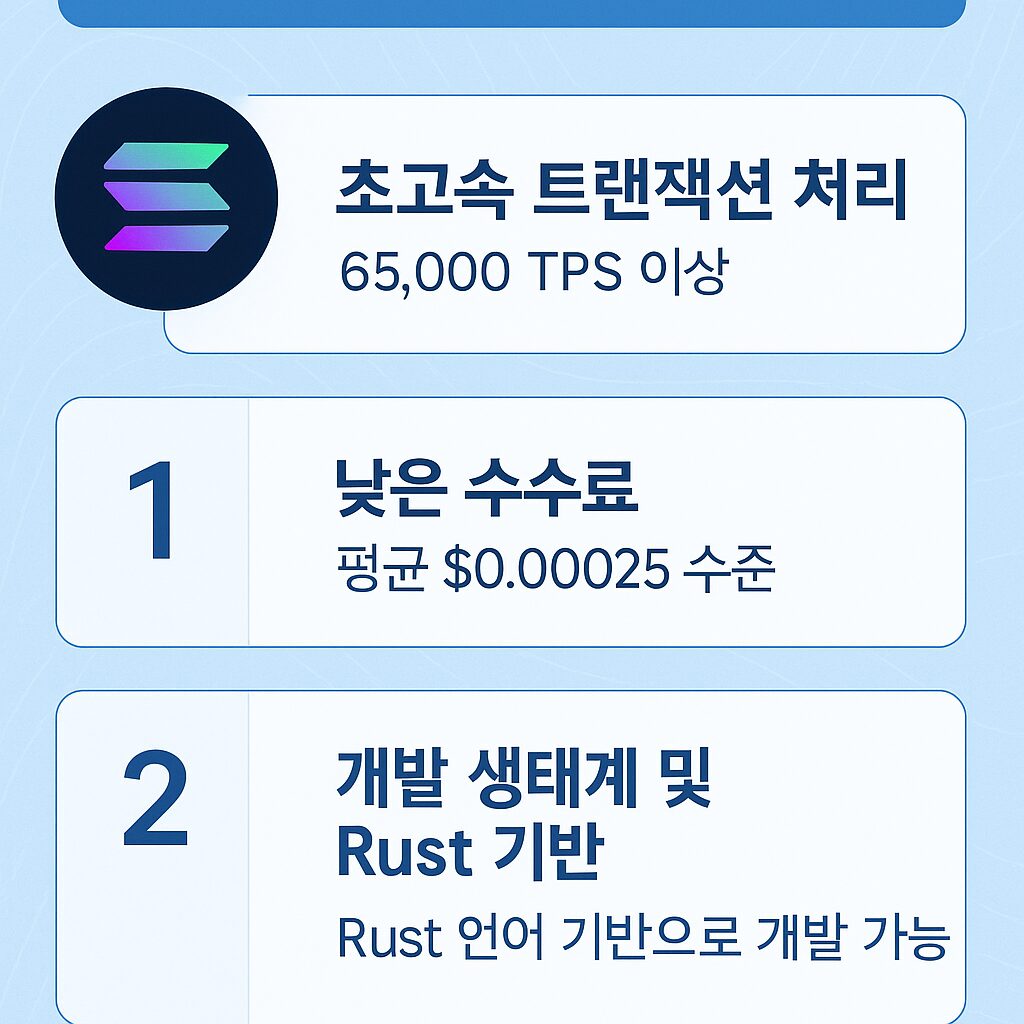 솔라나 기술 요약 차트