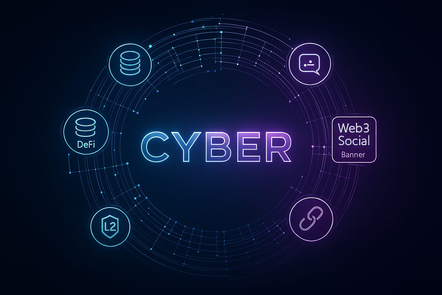 CYBER: Web3 Social L2 콘셉트 아트